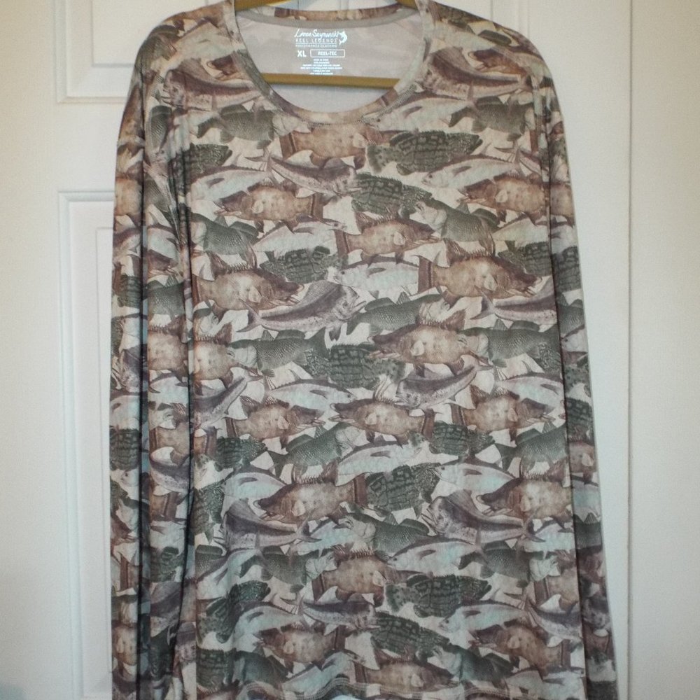 Mens Fishing Reel Legends Shirt Size XL